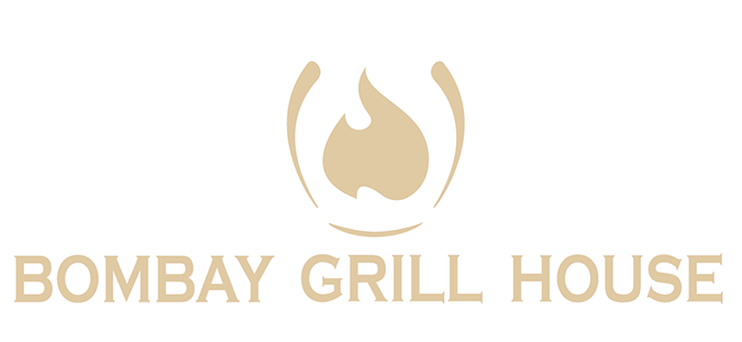 Yellow menu banner for Bombay Grill House Brooklyn.